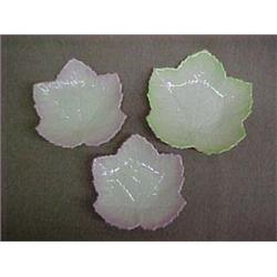 Three Belleek Sycamore butter plates