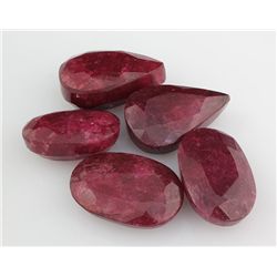 Ruby 186.38 ctw Loose Gemstone Mix Sizes & Shapes