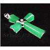 Image 2 : JADE CROSS 6.61GRAMS IN SILVER PLATED PENDANT