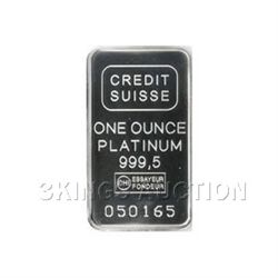 Credit Suisse One Ounce Platinum Bar .9995