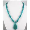 Image 1 : Natural 372.40ctw Turquoise Sterling Silver Necklace