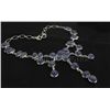 Image 2 : Gorgeous 398.00ctw Tanzanite Cabochons 0.925 Necklace