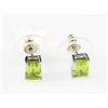 Image 1 : 10K Peridot Emerald Cut Earring
