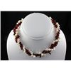 Image 1 : 317.89CTW 16" RED-WHITE FRESHWATER PEARL AND CHIPPED ST