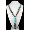 Image 1 : 436.65CTW CHUNKY TURQUOISE BEADED FASHION NECKLACE