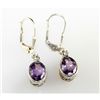 Image 1 : 1.5 ctw Lock Back Amethyst Earring