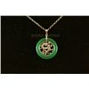 Image 1 : 24.00ctw Good Fortune Dragon Jade Silver Pendant