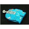 Image 2 : ELEPHANT TURQUOISE 30.30CTW SILVER PLATED PENDANT