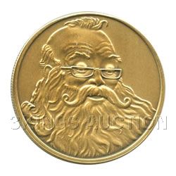 Christmas 2011 Bronze Round X-9 Santa (with ornament ho
