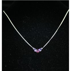 1.2 ctw Sterling Amethyst Necklace