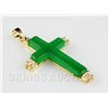 Image 2 : JADE CROSS 3.88GRAMS IN GOLD PLATED PENDANT