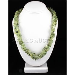 739.00CTW 21in. GREENCHARTREUSE CHIPPED STONE NECKLACE