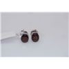Image 1 : 13.75 CTW GARNET EARRING .925 STERLING SILVER