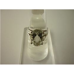 10.75 CTW GARNET RING .925 STERLING SILVER