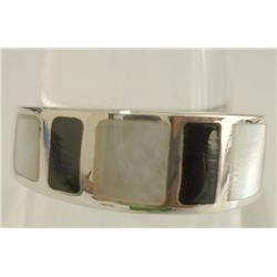 21.85 ctw Mother of Pearl Ring .925 Sterling Silver