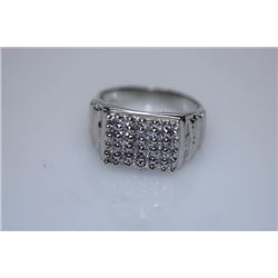 24.4 CTW CZ RING .925 STERLING SILVER