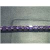 Image 1 : NATURAL 122.00 CTW AMETHYST BRACELET .925 STERLING SILV