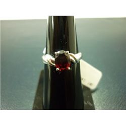 NATURAL 13.00 CTW GARNET RING .925 STERLING SILVER