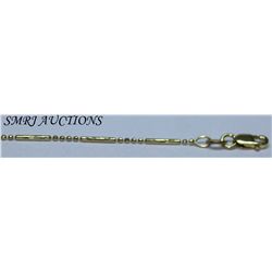 GENUINE 14K ITALIAN WHITE GOLD 2.54G GRANADA CHAIN
