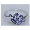 Image 1 : 10.44 CTW TANZANITE RING .925 STERLING SILVER
