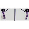 Image 1 : NATURAL 32.00 CTW AMETHYST EARRING .925 STERLING SILVER