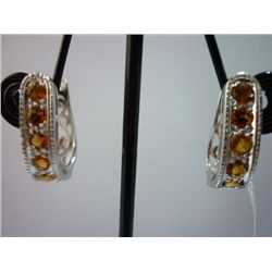 33.75 CTW CITRINE EARRING .925 STERLING SILVER