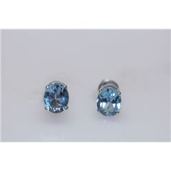 17.35 CTW BLUE TOPAZ EARRING .925 STERLING SILVER