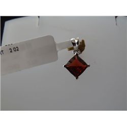 6.25 CTW GARNET PENDANT .925 STERLING SILVER