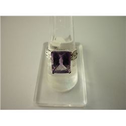 13.25 CTW ROSE QUARTZ RING .925 STERLING SILVER