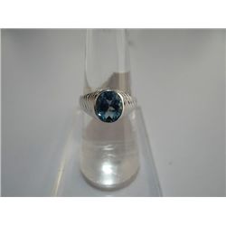 21.50 CTW SMOKEY TOPAZ RING .925 STERLING SILVER