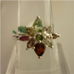 24.40ctw,SEMIPRECIOUS RING .925 STERLING SILVER