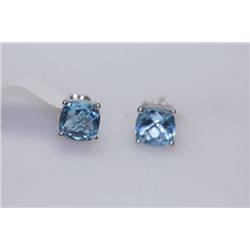 24.00 CTW BLUE TOPAZ EARRING .925 STERLING SILVER