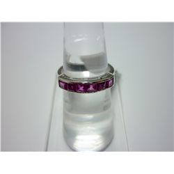 NATURAL 14.75 CTW RUBY RING .925 STERLING SILVER