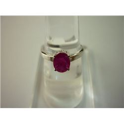 10.50 CTW RUBY RING .925 STERLING SILVER