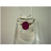 Image 1 : 10.50 CTW RUBY RING .925 STERLING SILVER