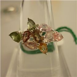26.40 ctw,SEMIPRECIOUS RING .925 STERLING SILVER