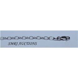 GENUINE 14K ITALIAN WHITE GOLD 3.49G HAND MADE CHAIN