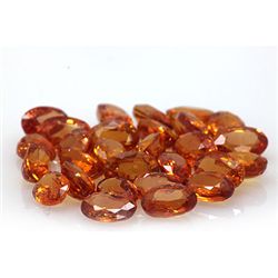 Natural Orange Sapphire Oval Cut 6x4mm 28 pcs 21.36 ctw