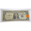 Image 1 : 1957 B SERIES $1 SILVER CERTIFICATE *RARE STAR * SERIAL # *38441884B EXTREMELY RARE VERY FINE GRADE