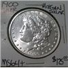 Image 1 : 1900 MORGAN SILVER DOLLAR RED BOOK VALUE IS $125.00 RARE MS-64+ HIGH GRADE SILVER DLR OUT OF SAFE BX