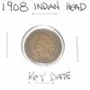 Image 1 : 1908 INDIAN HEAD PENNY  *RARE KEY DATE PLEASE LOOK AT PICTURE TO DETERMINE GRADE*!!