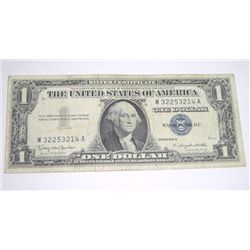 1957 B SERIES $1 SILVER CERTIFICATE BILL SERIAL # W32253214A *PLEASE LOOK AT PIC TO DETERMINE GRADE*