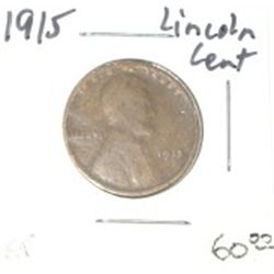 1915 LINCOLN CENT RED BOOK VALUE IS $60.00+ *RARE EARLY YEAR EXTRA FINE GRADE*!!