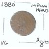 Image 1 : 1880 INDIAN HEAD PENNY RED BOOK VALUE IS $8.00 *VERY GOOD GRADE* PENNY CAME OUT OF SAFE DEPOSIT!!