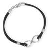 Image 1 : 7.25" Double Strand Cord Infinity Bracelet