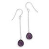 Image 1 : Amethyst Chain Drop Earrings