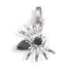Image 1 : Sterling Silver Movable Spider Charm with Black CZs
