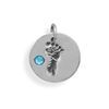 Image 1 : Footprint Charm with Blue Crystal