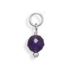 Image 1 : Faceted Amethyst Bead Charm - February Birthstone
