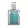 Image 1 : Domed Inlay Imitation Turquoise Slide